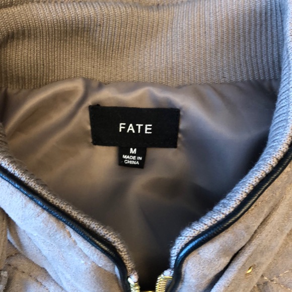 Fate Rowan Faux Suede Quilted Jacket - Picture 2 of 6